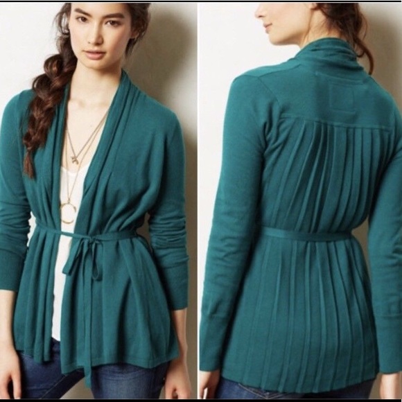 Anthropologie Sweaters - Anthropologie Angel of the North Pleated Cardigan